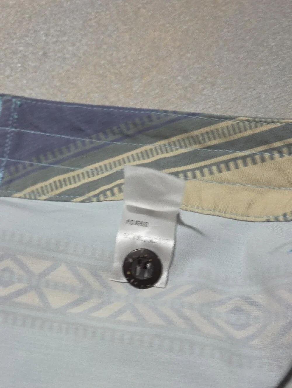 Faherty Blue and Cream Striped Men’s Swim Board Shorts Size 34.nwots.